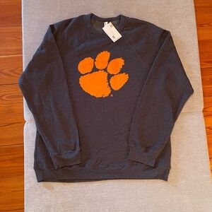 NEW * Clemson Tigers Crewneck Sweatshirt * Dark Gray * Size 2XL